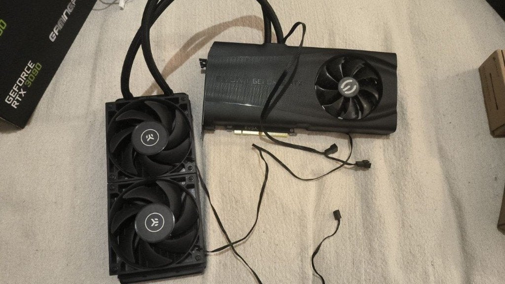 EVGA Hybrid Kit 240 mm AIO watercooler RTX 3090 FTW3, Ophalen, Gebruikt, Waterkoeling