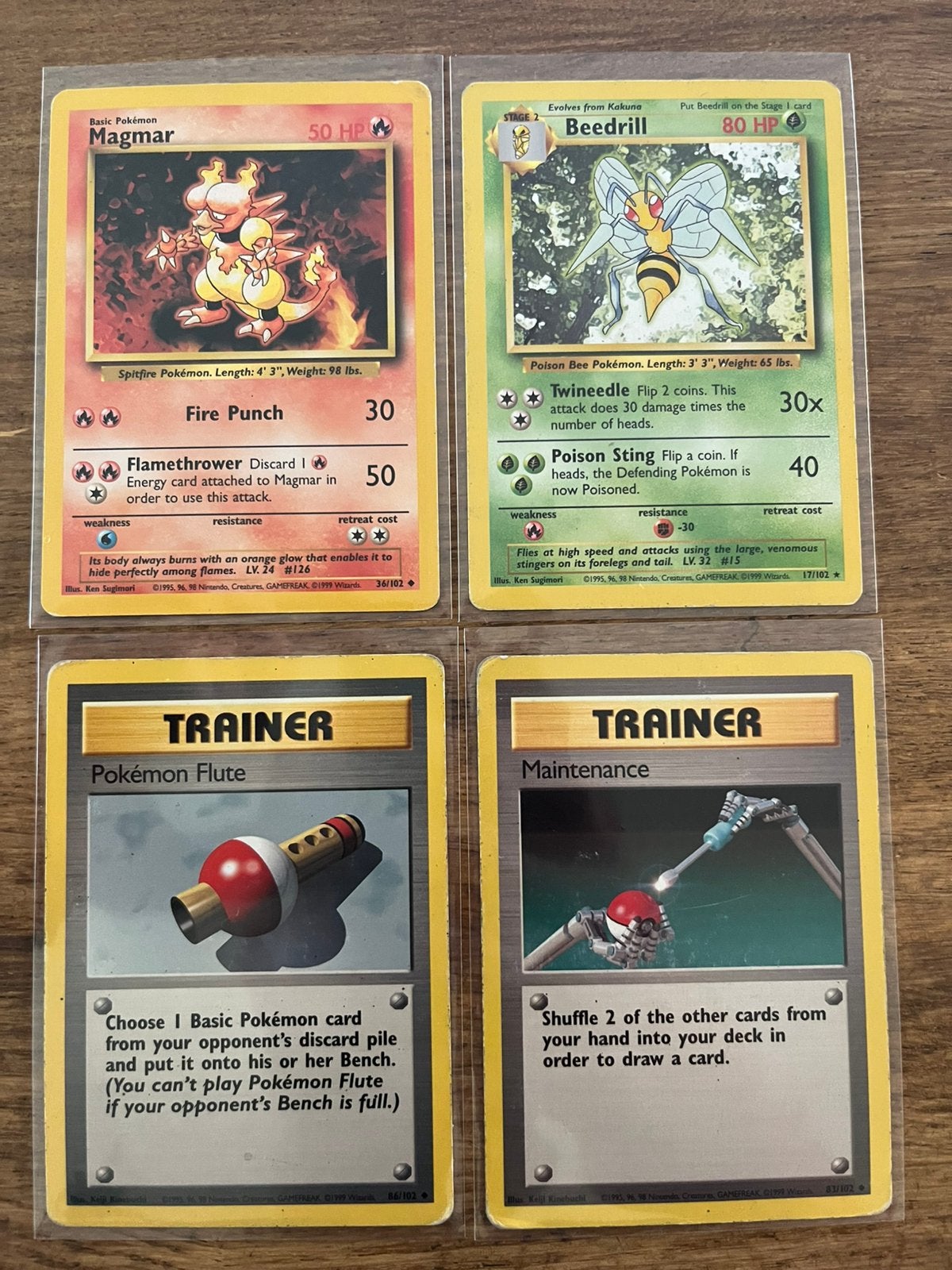 Losse pokemon kaarten - base set - met prijslijst, Ophalen of Verzenden, Gebruikt, Meerdere kaarten