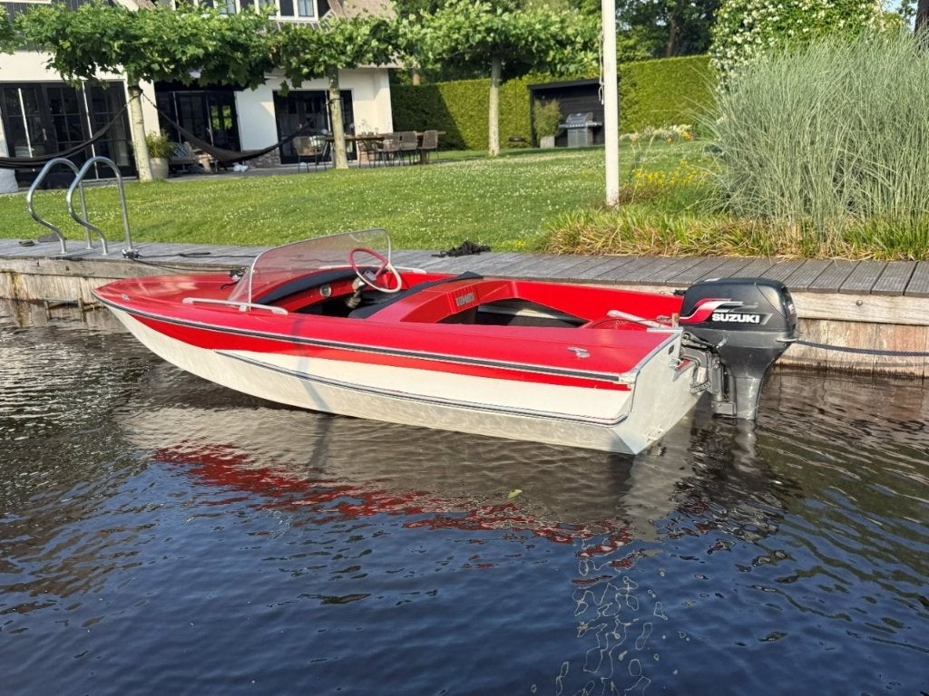 Vintage Ecofiber F100 speedboot – Suzuki 15 pk – trailer, Ophalen, Overige merken, Gebruikt, 15 pk
