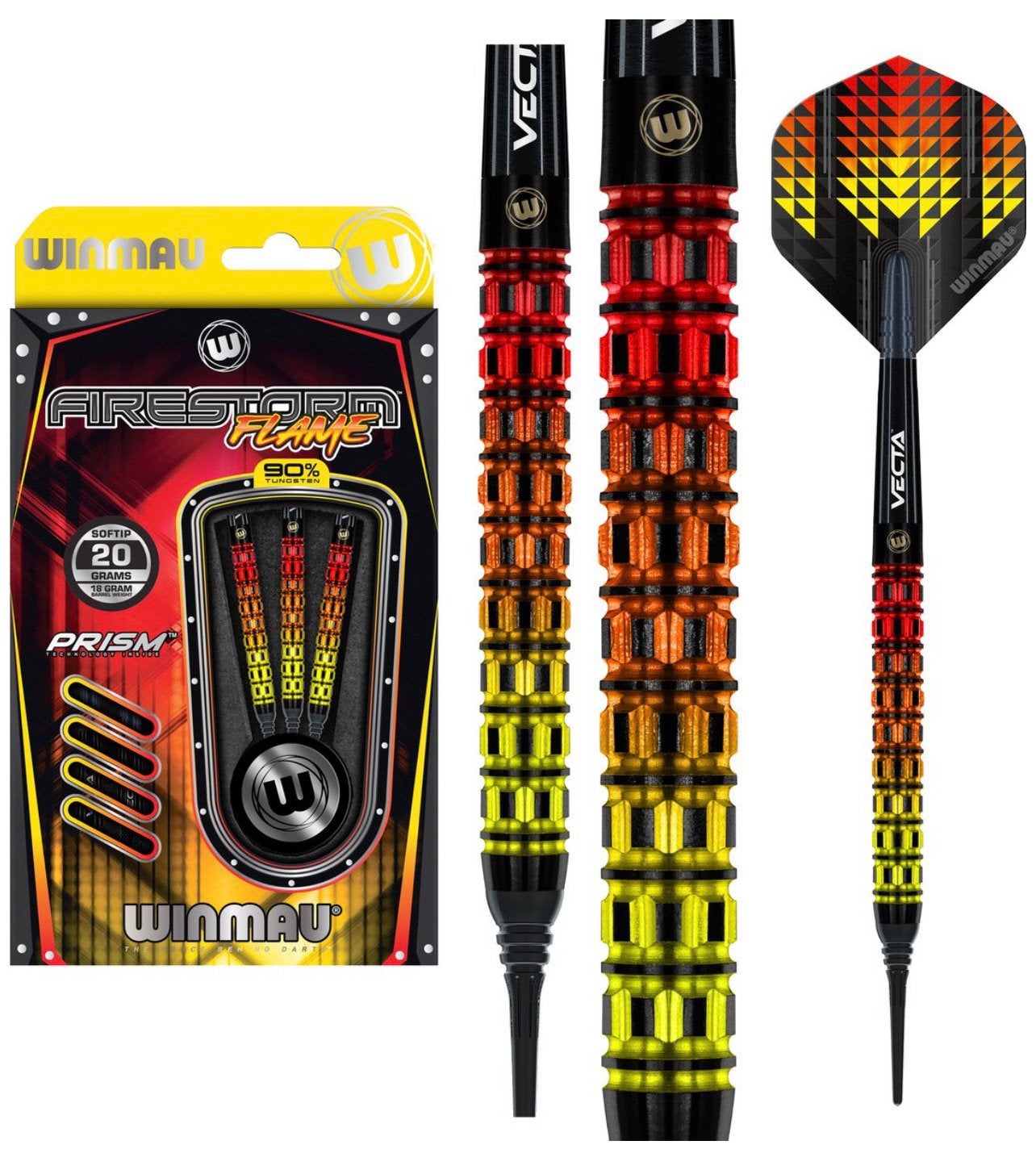 Winmau Firestorm Flame Straight 90% - Soft Tip Darts 20 gram, Ophalen of Verzenden, Nieuw, Pijlen, Soft tip