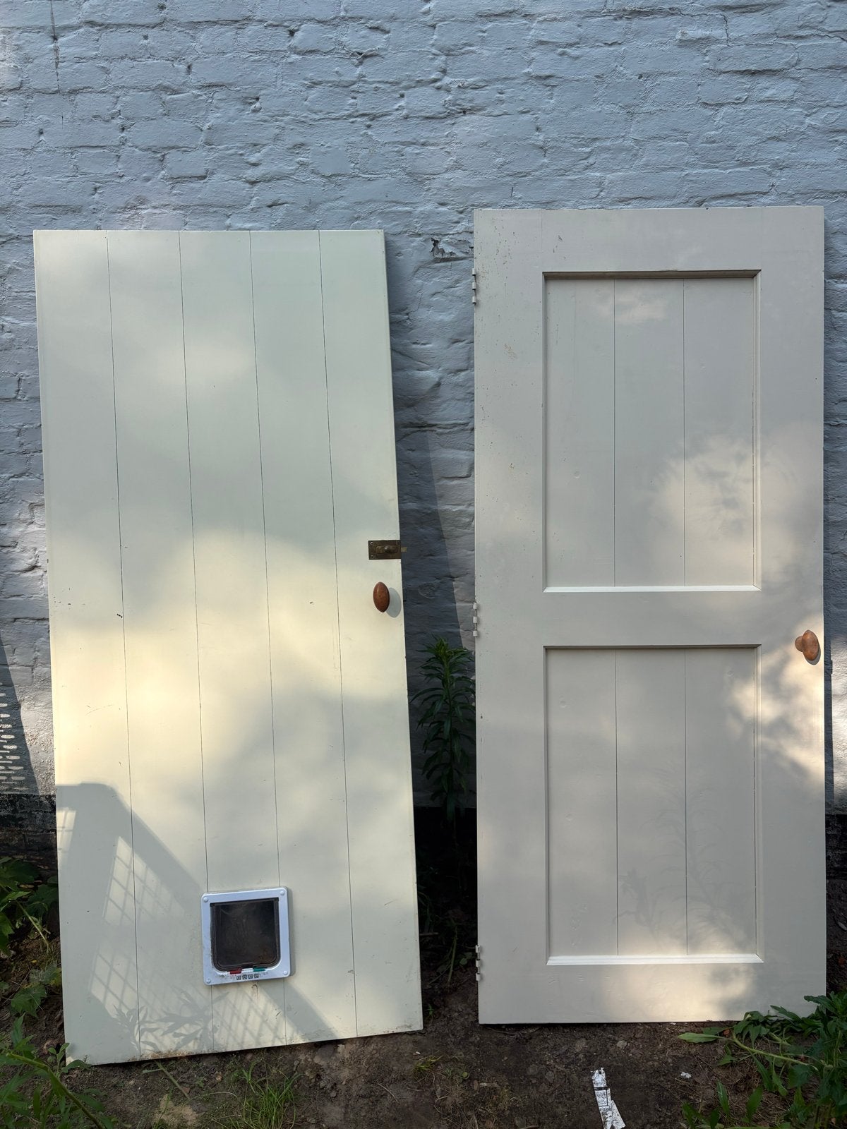 6 houten binnendeuren, Doe-het-zelf en Verbouw, Deuren en Horren, Ophalen, Gebruikt, Minder dan 80 cm, Binnendeur
