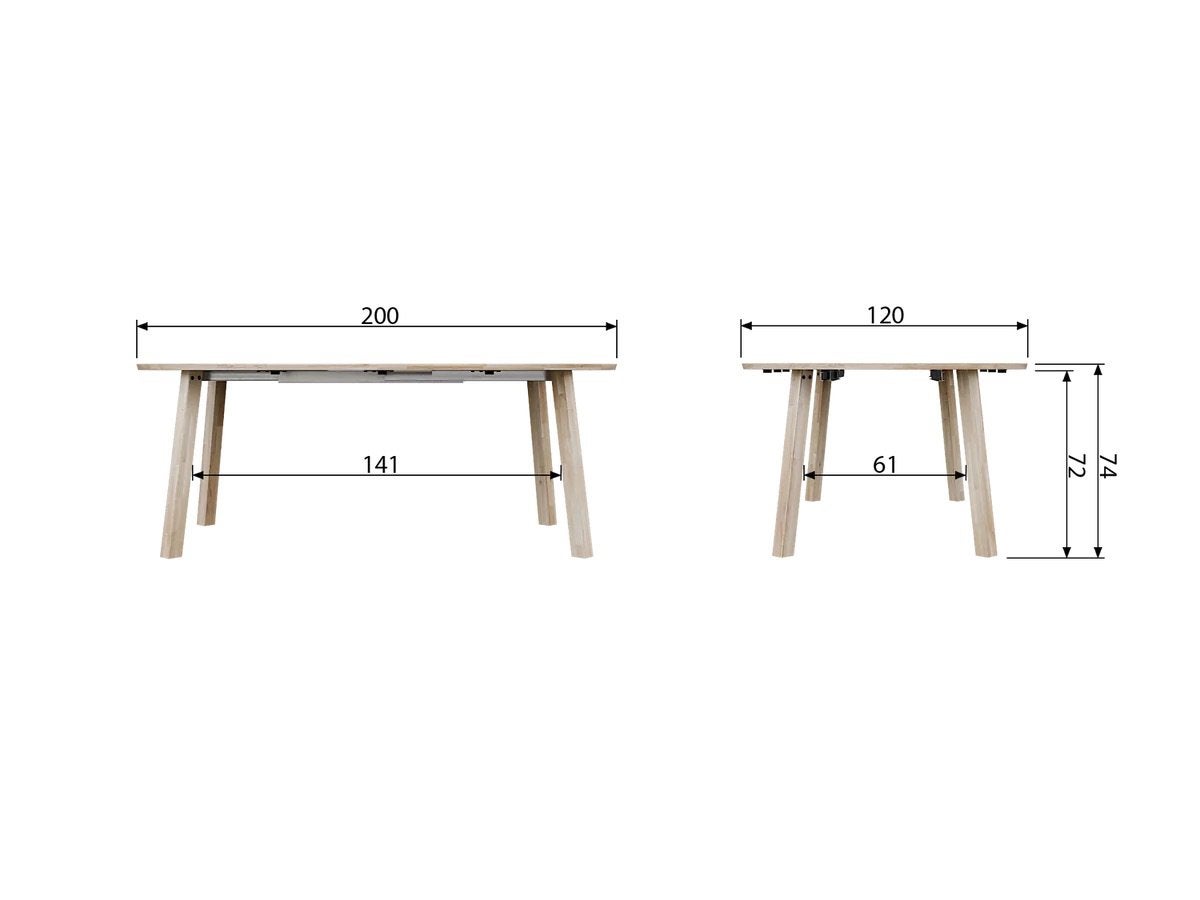 Foto 5 van Woood uitschuifbare eettafel rond eiken blacknight
