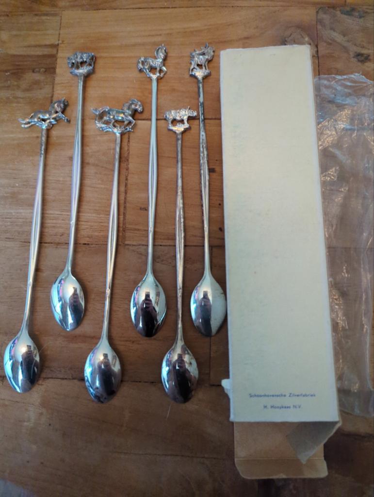 Unieke set (6x) Hooykaas Safari - Nr 84 + Doos uit zilver, Ophalen of Verzenden