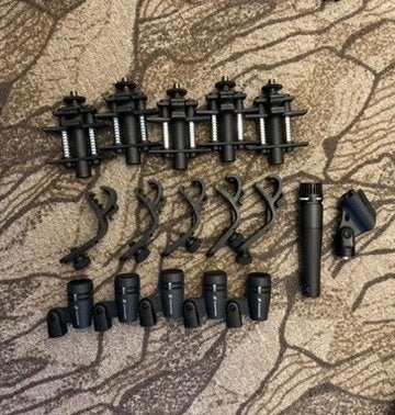 Diverse microfoons en klemmen Sennheiser E604/ Shure SM57, Muziek en Instrumenten, Ophalen of Verzenden, Gebruikt, Overige typen