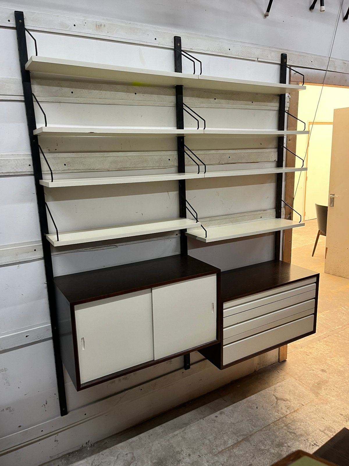 Wandmeubel Cadovius vintage retro midcentury systeem €925, Gebruikt, Met deur(en), 150 tot 200 cm, Ophalen of Verzenden