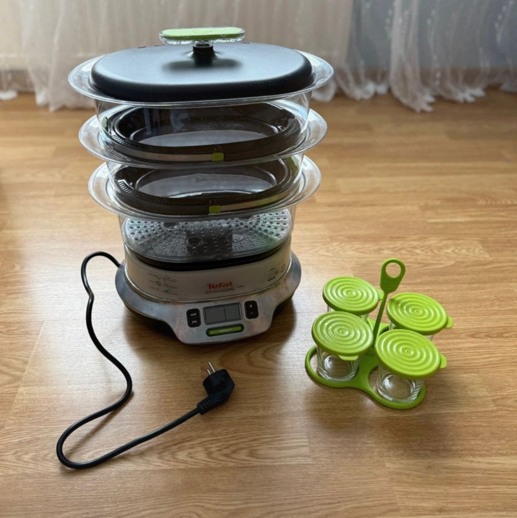 Tefal Stoomkoker met 3 lagen en eierrekje, Ophalen, Zo goed als nieuw