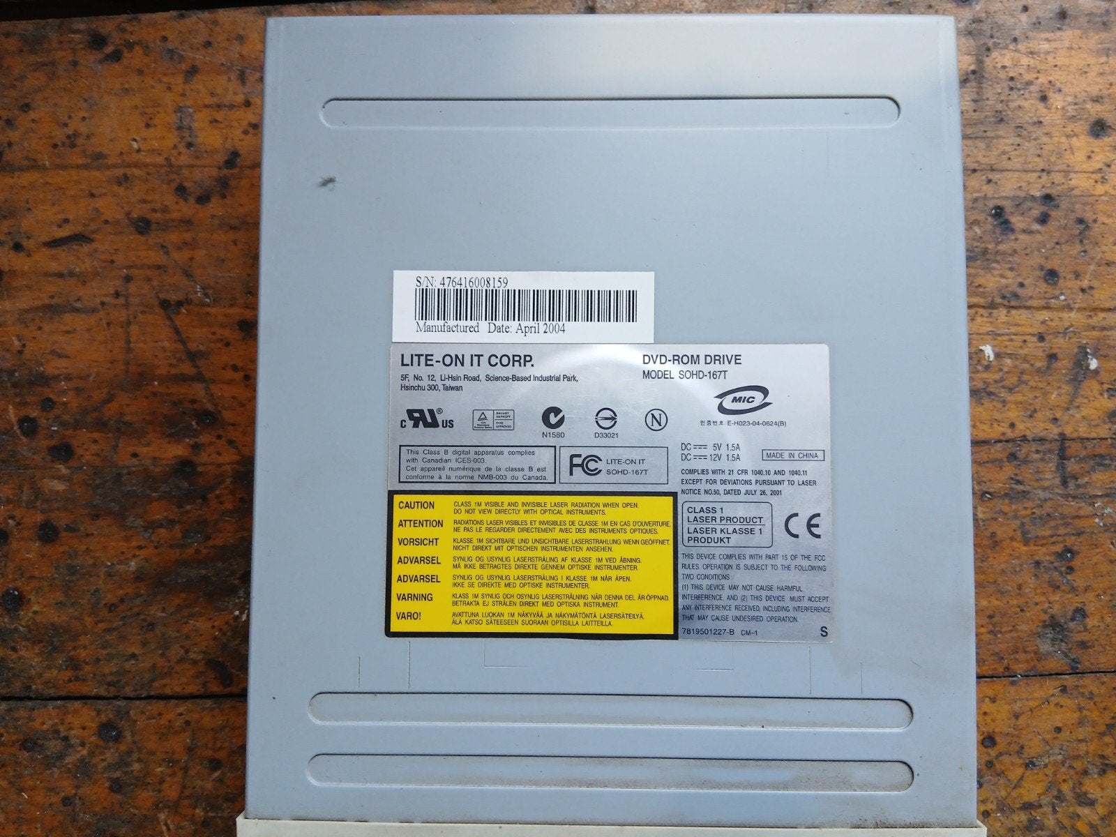 LITE-ON IT CORP. DVD-ROM Drive SOHD-167T, Computers en Software, Optische drives, Intern, Dvd, Ophalen of Verzenden, Gebruikt