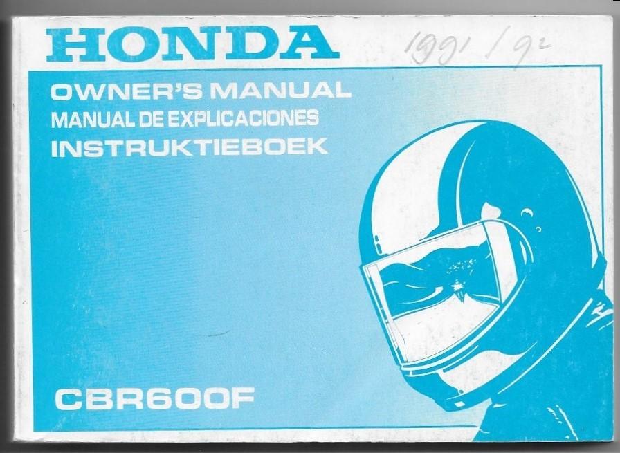 Honda CBR600 F handleiding instructieboek (7134z), Motoren, Handleidingen en Instructieboekjes, Honda, Ophalen of Verzenden