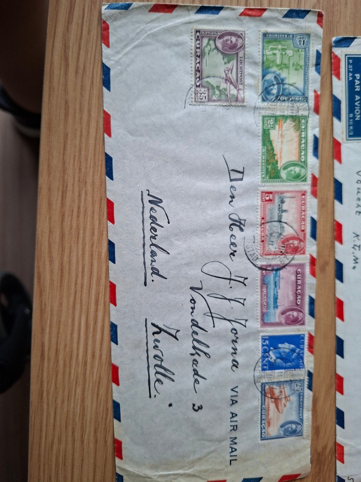 Zeldzame luchtpostenveloppen - Curacao/Nederla, Verzenden, Envelop