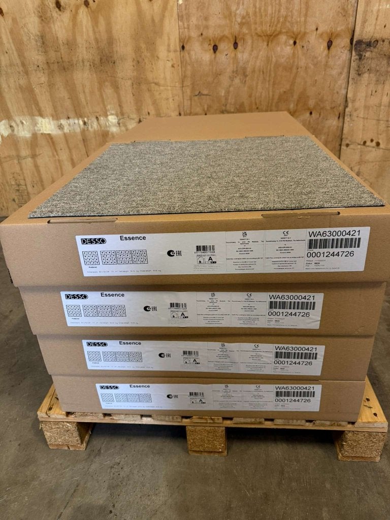 Desso Essence 9926 grijs 60x60cm tapijttegels nieuw 57.6m2, Huis en Inrichting, Niet ingevuld, Niet ingevuld, Nieuw, Geel