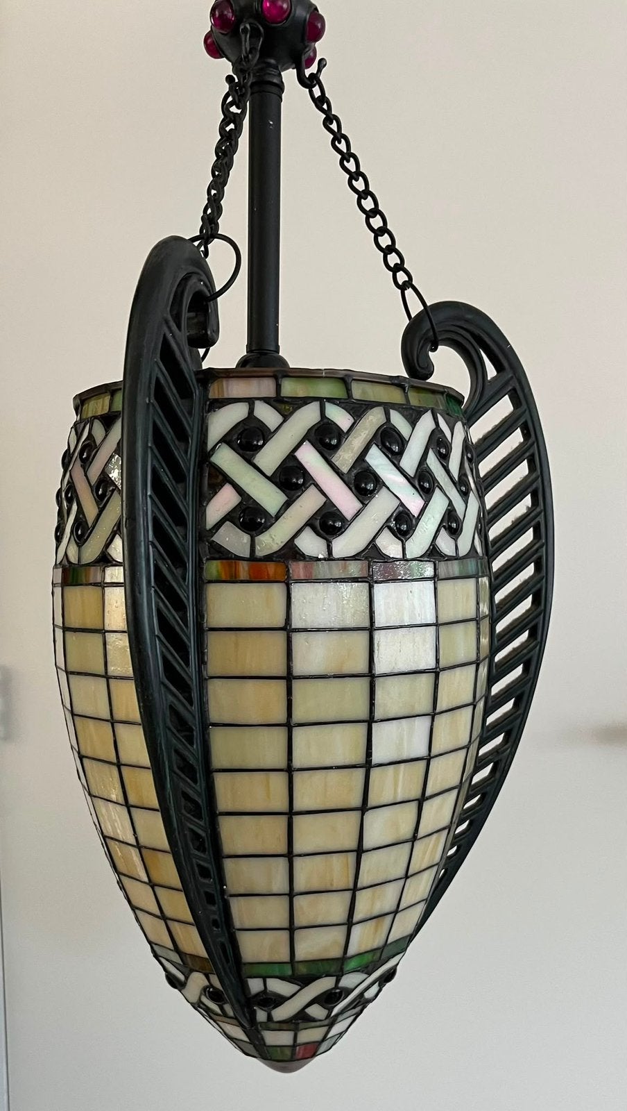 Tiffany hanglamp, Ophalen of Verzenden, Zo goed als nieuw, Glas