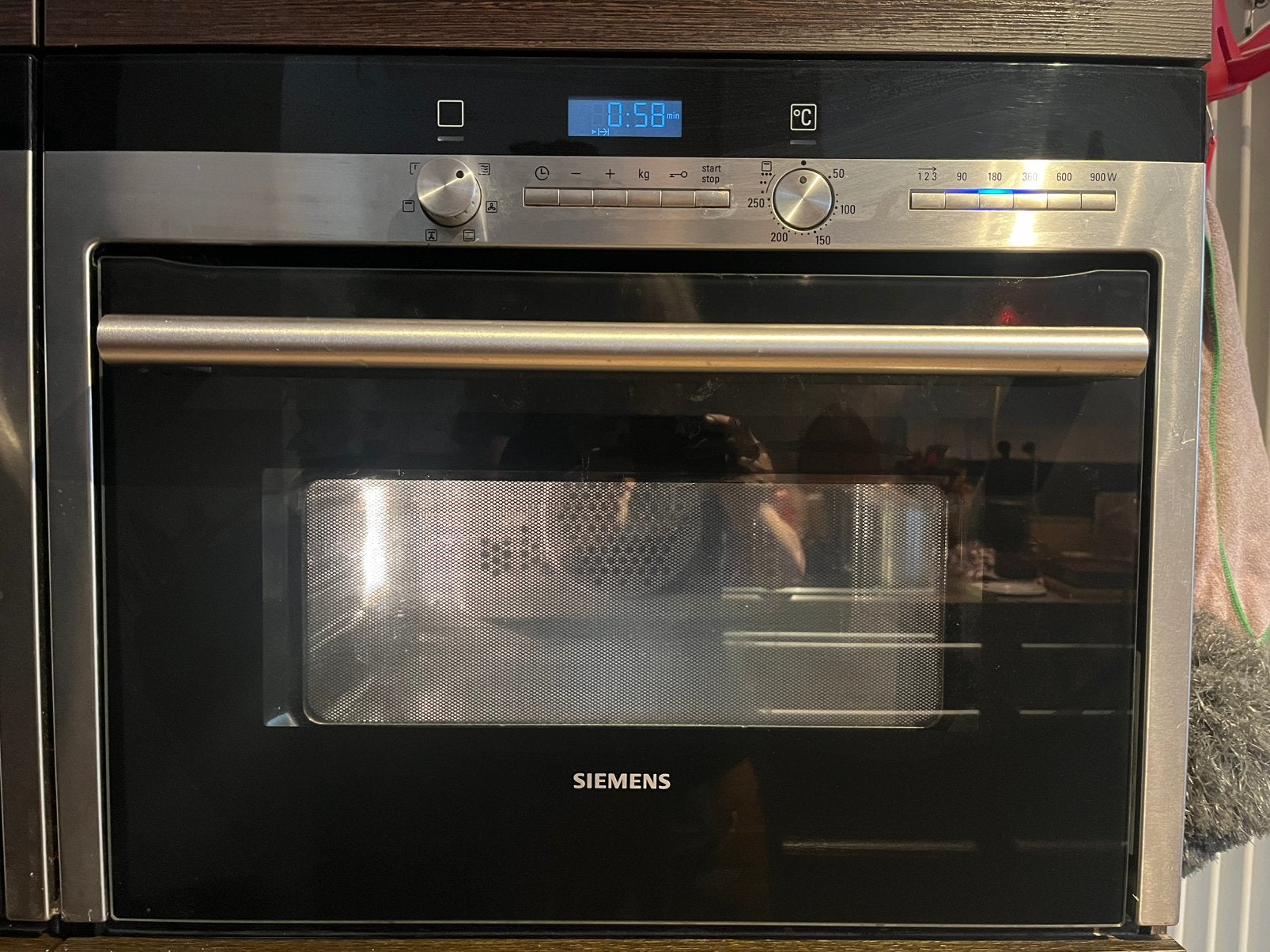 Siemens inbouw combi-magnetron HB84k552N, werkt perfect, Ophalen, Zo goed als nieuw