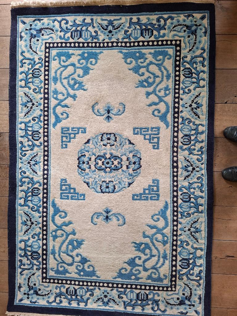 Tapijt, Ophalen, Gebruikt, 100 tot 150 cm, Blauw