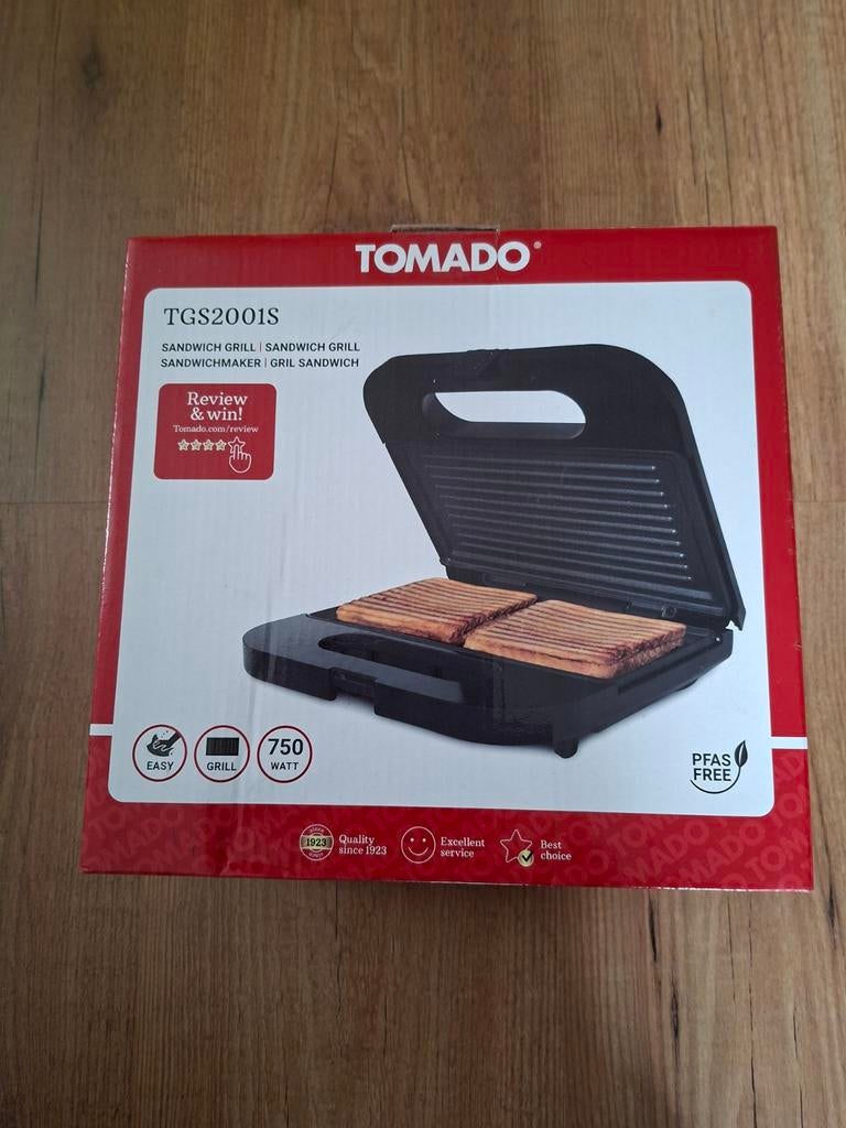 Sandwich grill,  Tomado, Ophalen of Verzenden, Nieuw