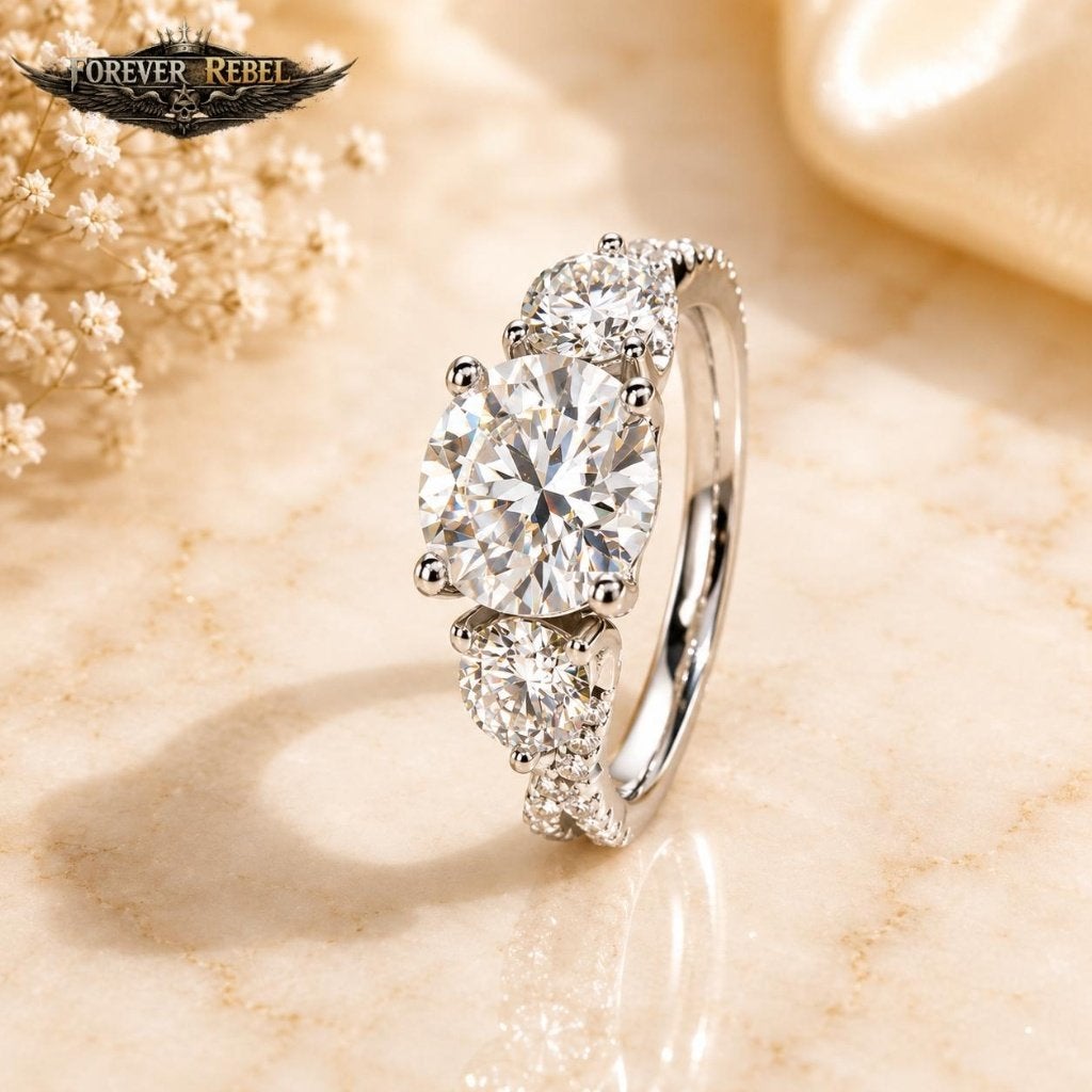 Liora Soléa 4,25 ct Moissanite Ring 925 Zilver Diverse Maten, Sieraden, Tassen en Uiterlijk, Foreverrebelmail@pm.me, Verzenden
