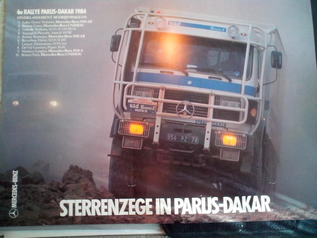 Mercedes Paris Dakar 84 + Arocs + Atego posters + 2kalenders, Ophalen of Verzenden, Zo goed als nieuw, Auto's