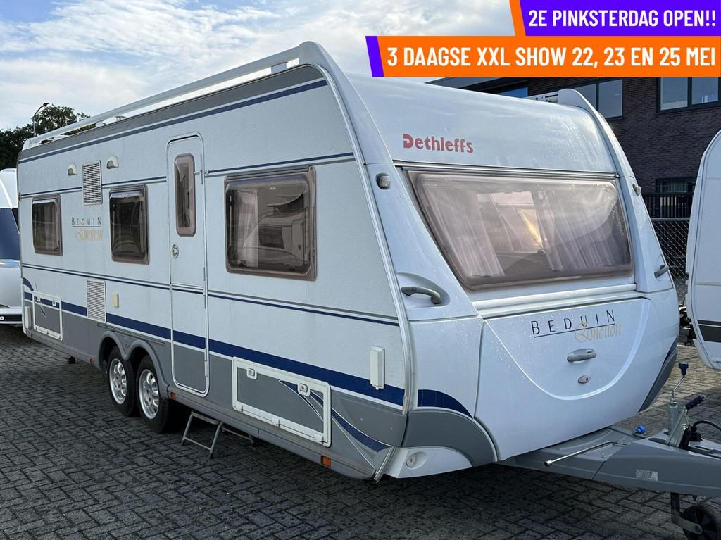 Dethleffs - 2DE PINKSTERDAG OPEN, RUIM 200 CARAVANS, Luifel, Rondzit, 7 tot 8 meter, Bedrijf