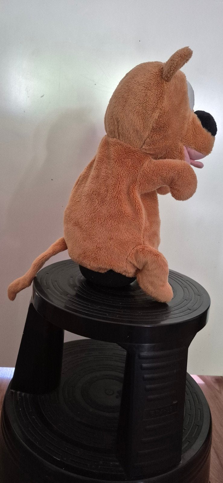 Zachte handpop hond - 32x18 cm, vanaf 12 maanden, Gebruikt, Overige merken, Middelgroot (20 tot 80 cm), Wasbaar