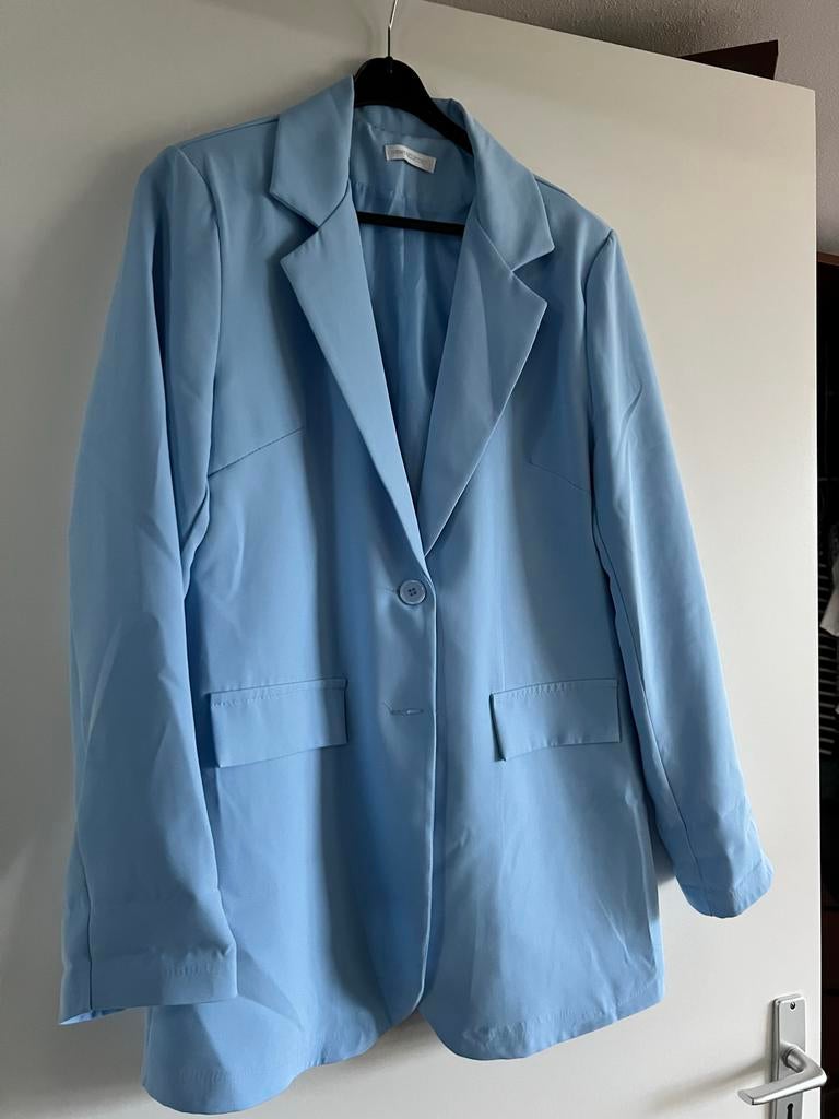 Colbert lichtblauw, Blauw, Maat 46/48 (XL) of groter, Ophalen of Verzenden, Jasje
