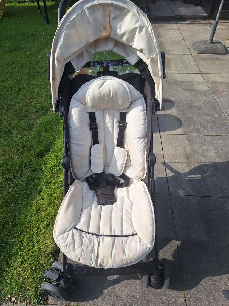Buggy Easywalker Mini Creme Zwart, Ophalen of Verzenden, Gebruikt, Overige merken, Verstelbare rugleuning