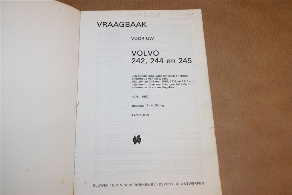 Vraagbaak Volvo 240 — Autohandleiding Benzine 1975-1980, Ophalen of Verzenden