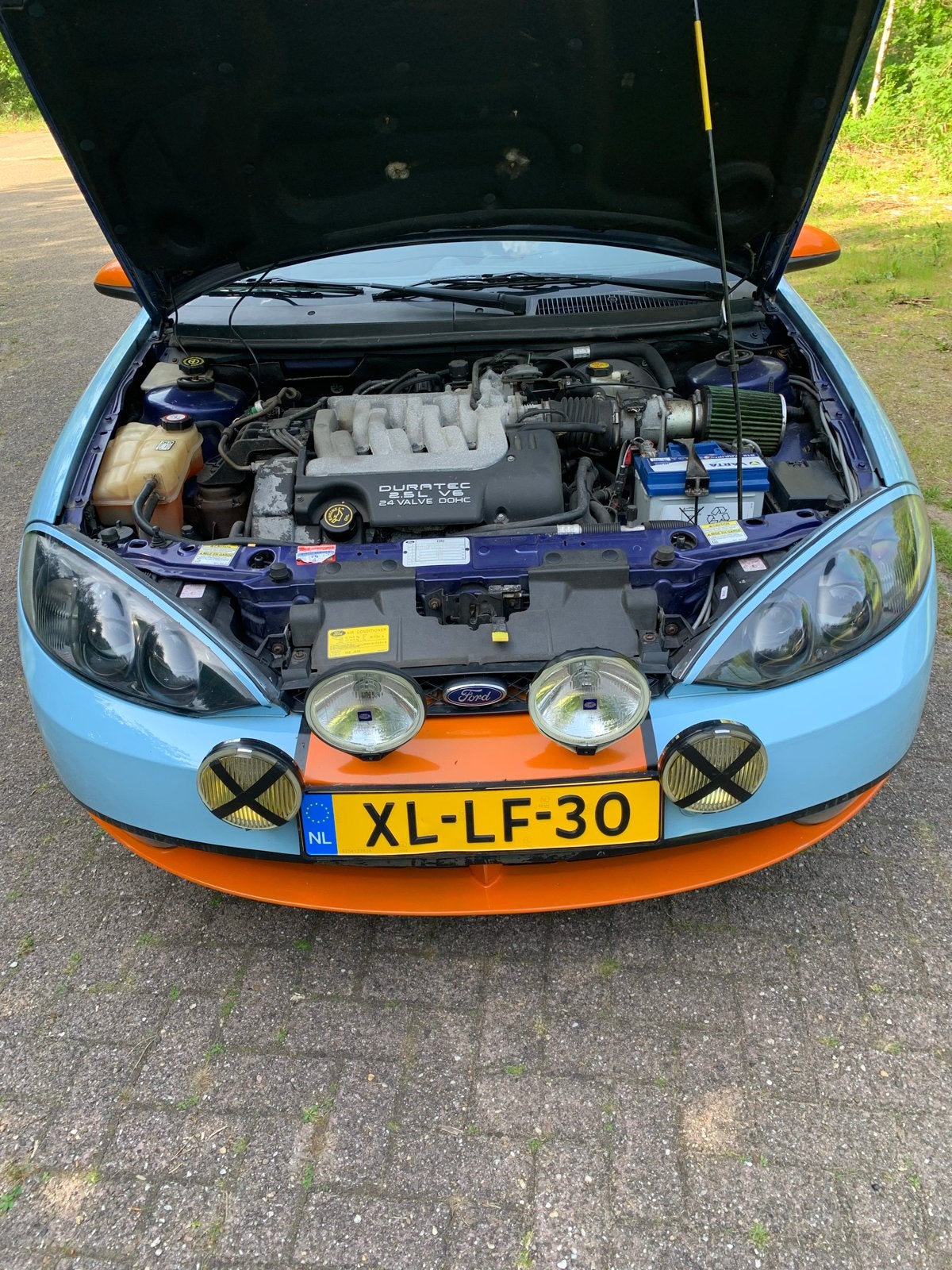 Ford Cougar 2.5 I V6 1999 Blauw, Auto's, 730 kg, 75 €/maand, Handgeschakeld, Particulier