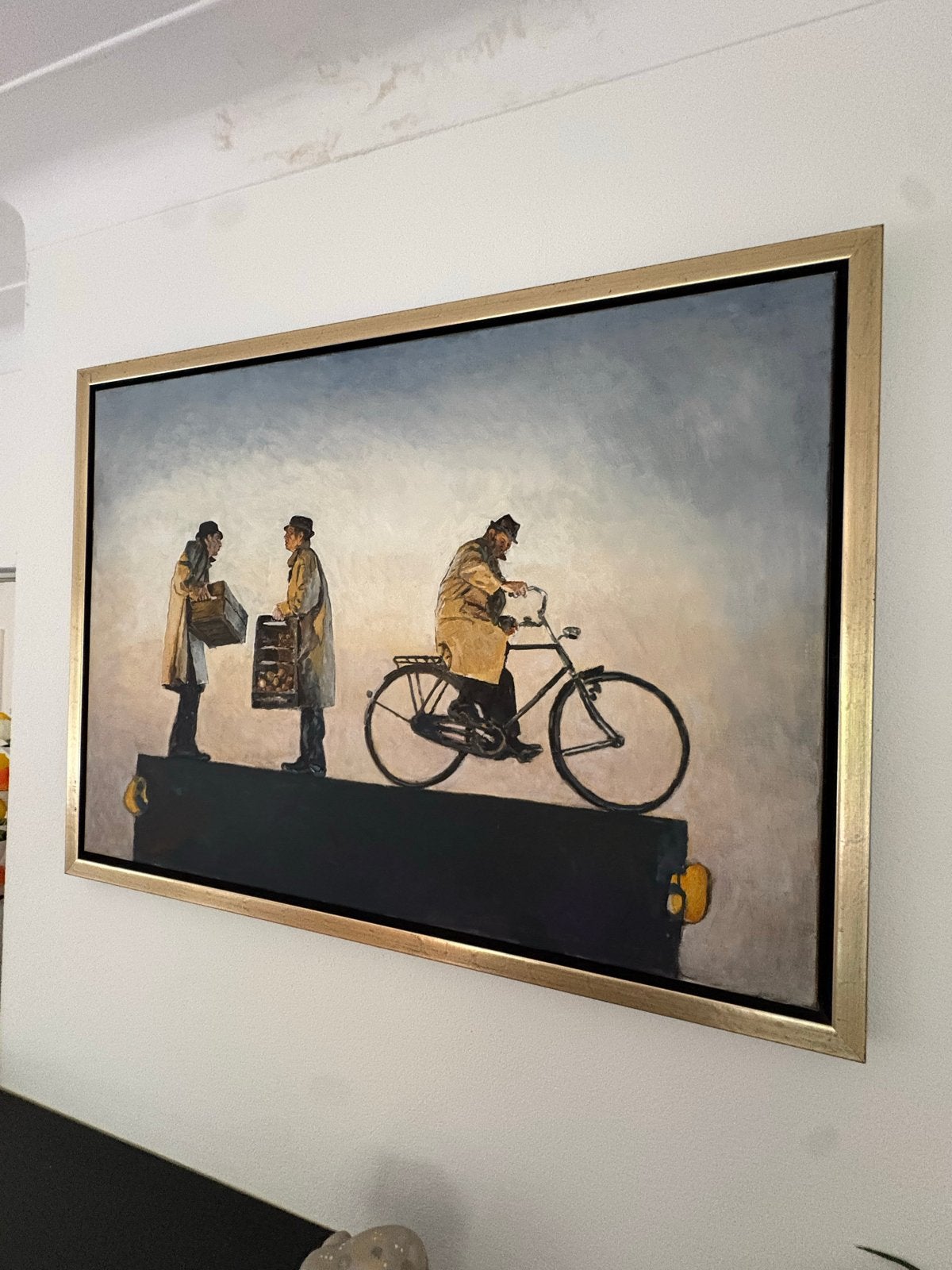 Schilderij 'Dat was vroeger zo' van Hans Leijerzapf, Ophalen