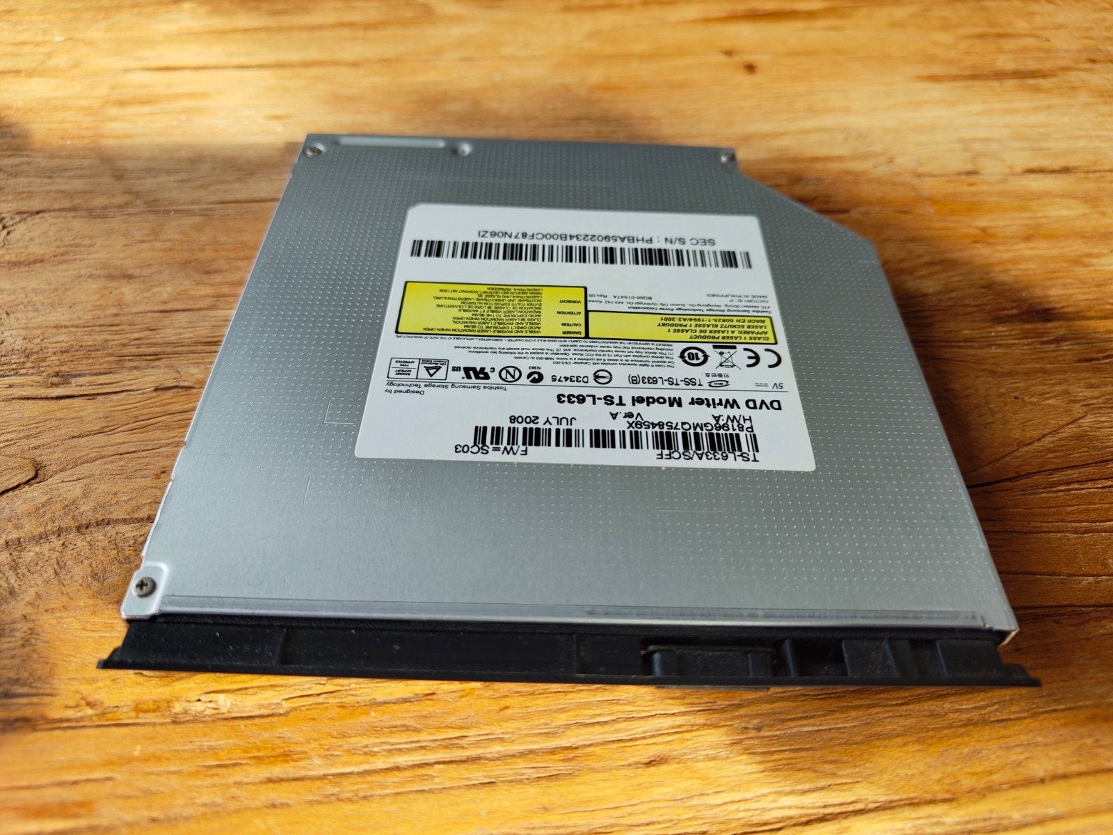 Laptop DVD Brander Toshiba TS-L633 (Slimline SATA), Intern, Gebruikt, Dvd, MacOS
