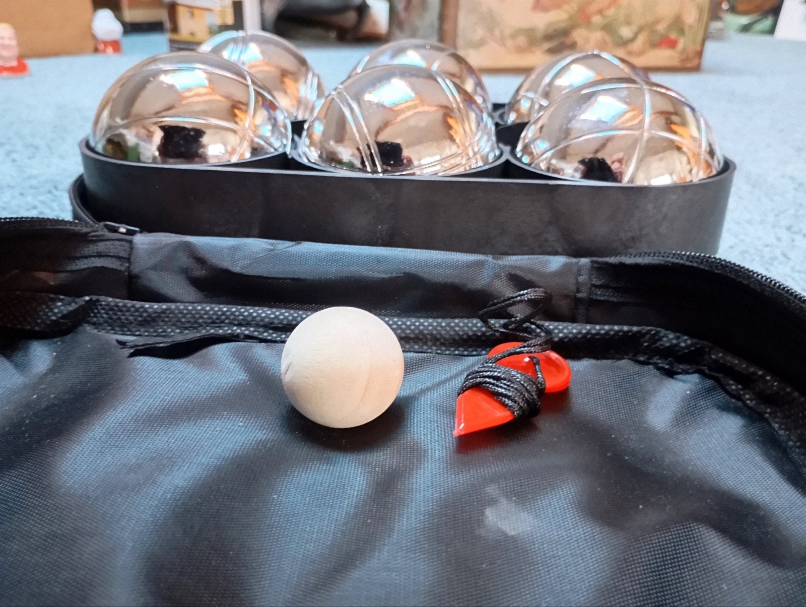 Jeu de boules Boccia 6 Kugeln Profi Metal Relaxdays GmbH Ger, Ophalen of Verzenden, Reclamebord