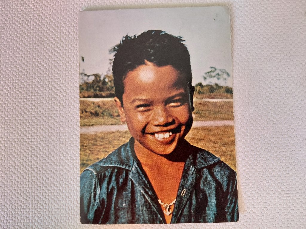Javaanse jongen, Serie Surinamekaarten, gelopen,, Verzenden, 1960 tot 1980, Gelopen, Kinderen