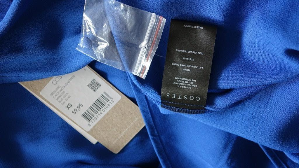 prachtige nieuwe helderblauwe lange COSTES jurk, Nieuw, Cocktailjurk, Costes, Maat 34 (XS) of kleiner