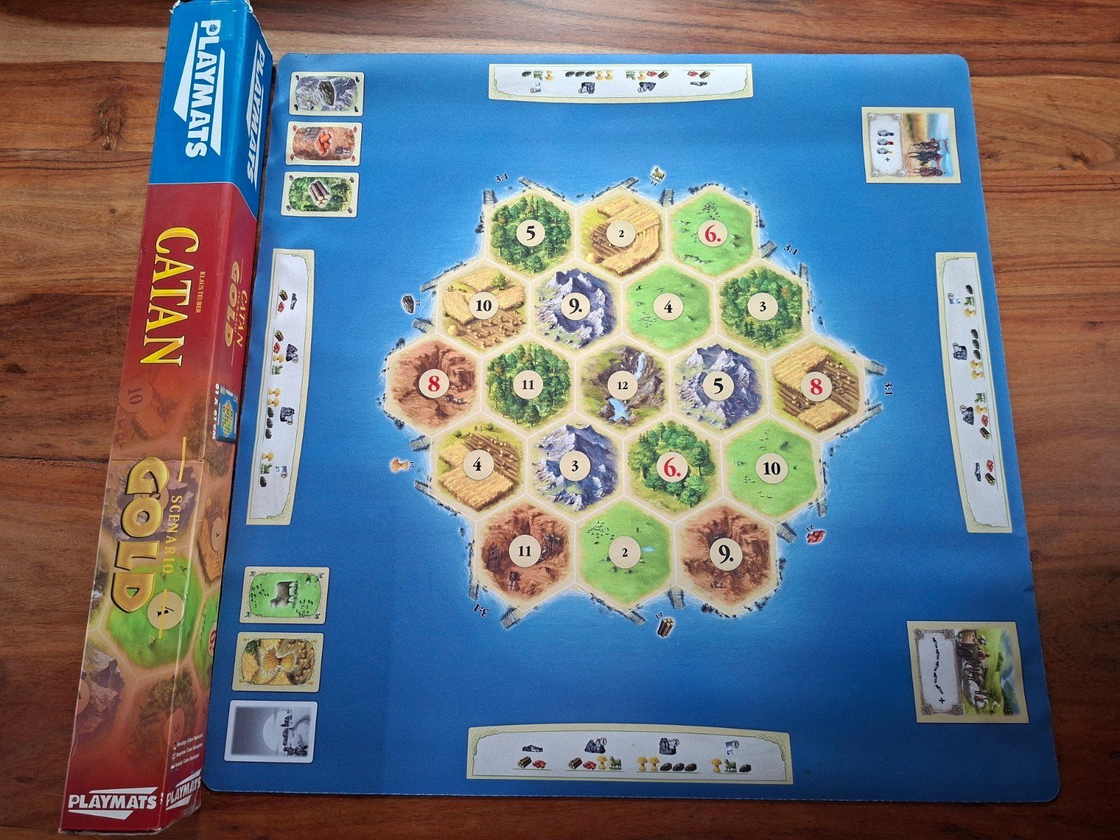 speelmat kolonisten van catan 999 games 61x61 anti slip, Een of twee spelers, Ophalen of Verzenden, Zo goed als nieuw, 999 Games