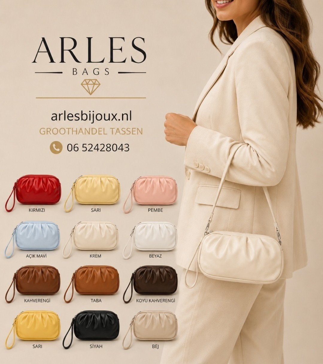 Arles bags  partij tassen, Ophalen of Verzenden, Nieuw, Overige kleuren