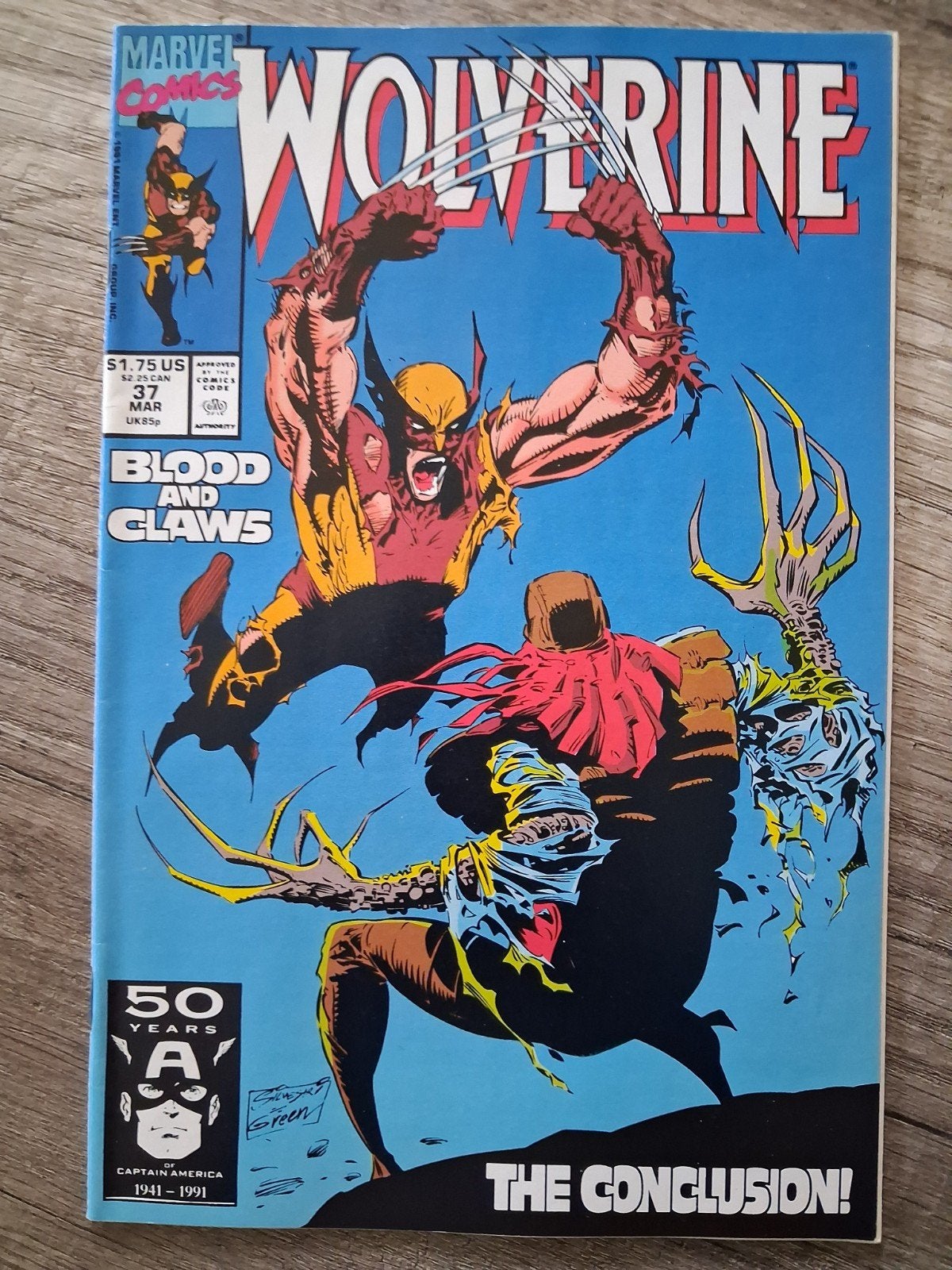 Wolverine #37 Marvel Comics - Blood and Claws, Amerika, Ophalen of Verzenden, Larry Hama, Gelezen