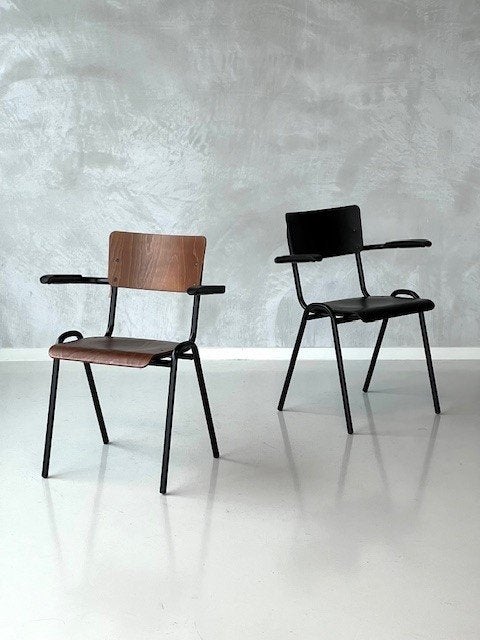 Retro eetkamerstoelen nieuw schoolstoelen armstoel prijs ps, Bruin, ., Nieuw, Ophalen of Verzenden