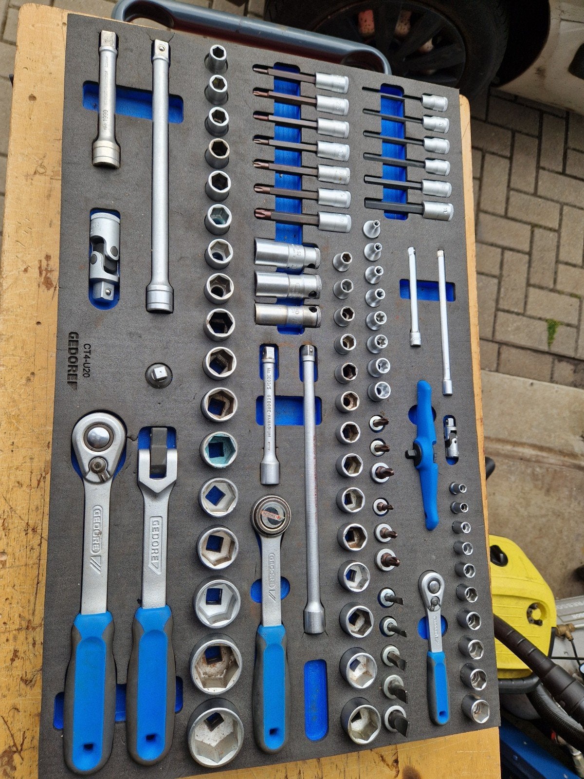 Gedore CT4 U20  doppenset inlay, Auto diversen, Ophalen of Verzenden, Gebruikt