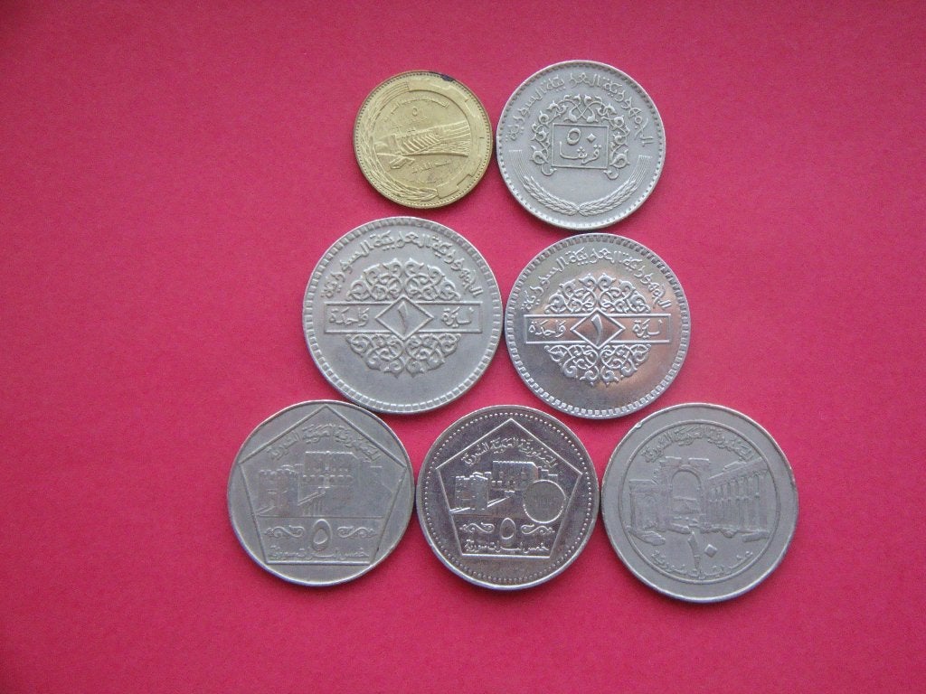 Syrië setje 5 en 50 Piastre en 1, 5 en 10 Pond 1974 / 2000., Verzenden, Midden-Oosten, Setje