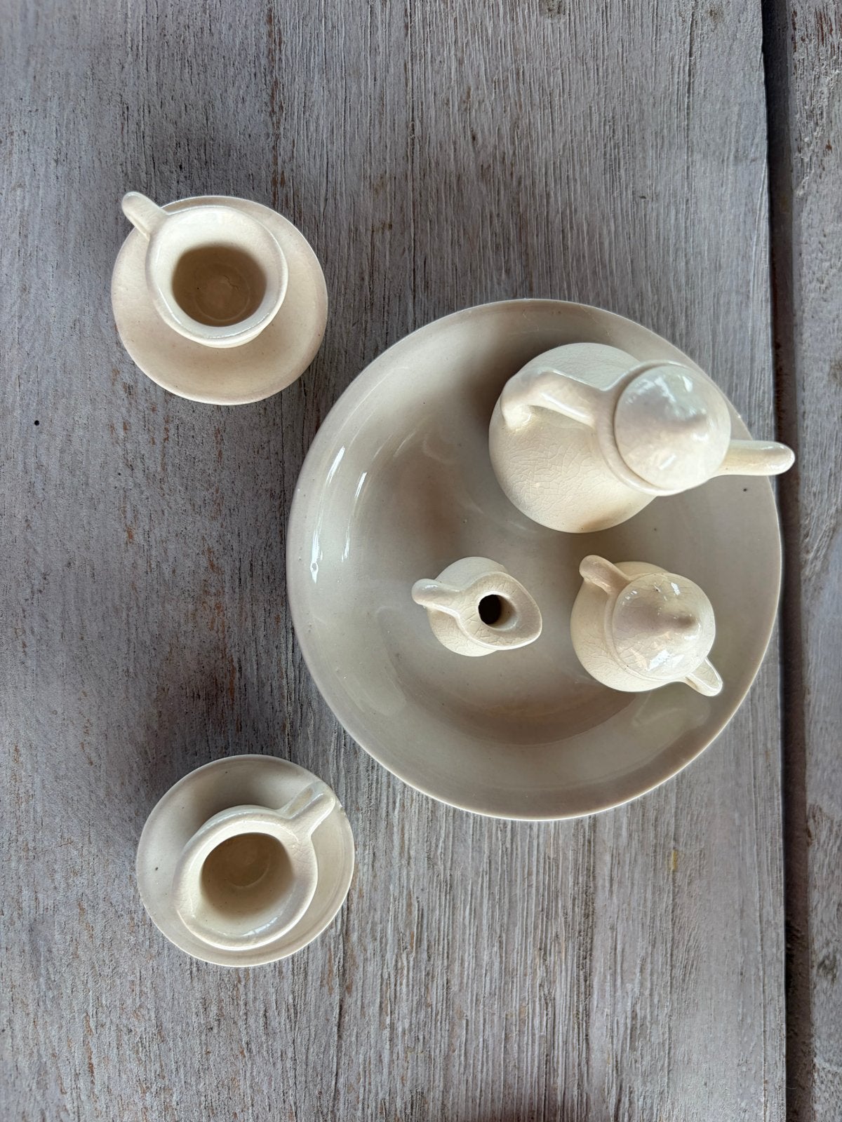 Miniatuur porseleinen koffiesetje - Vintage speelgoed, Antiek en Kunst, Ophalen