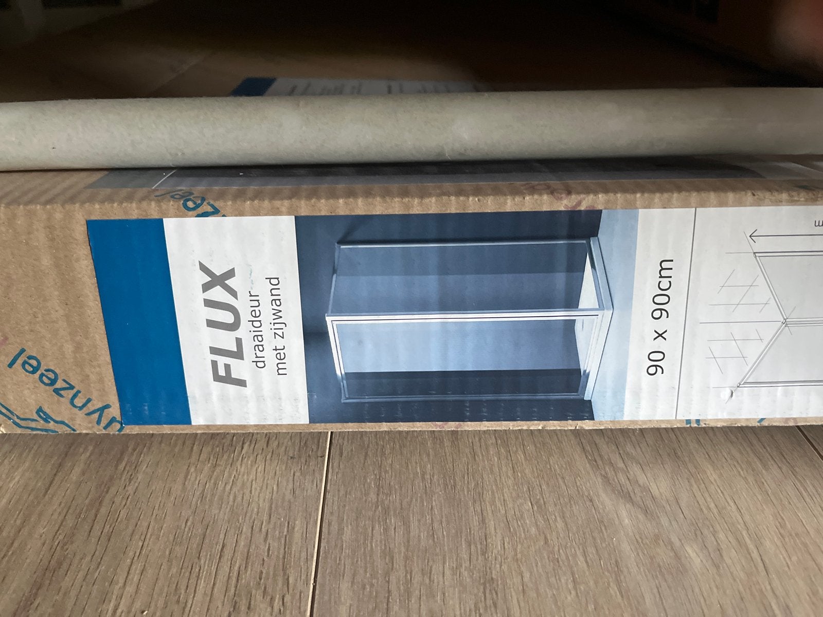 Bruynzell Flux douchecabine 90x185cm, draaideur met zijwand, Ophalen, Nieuw, Douche