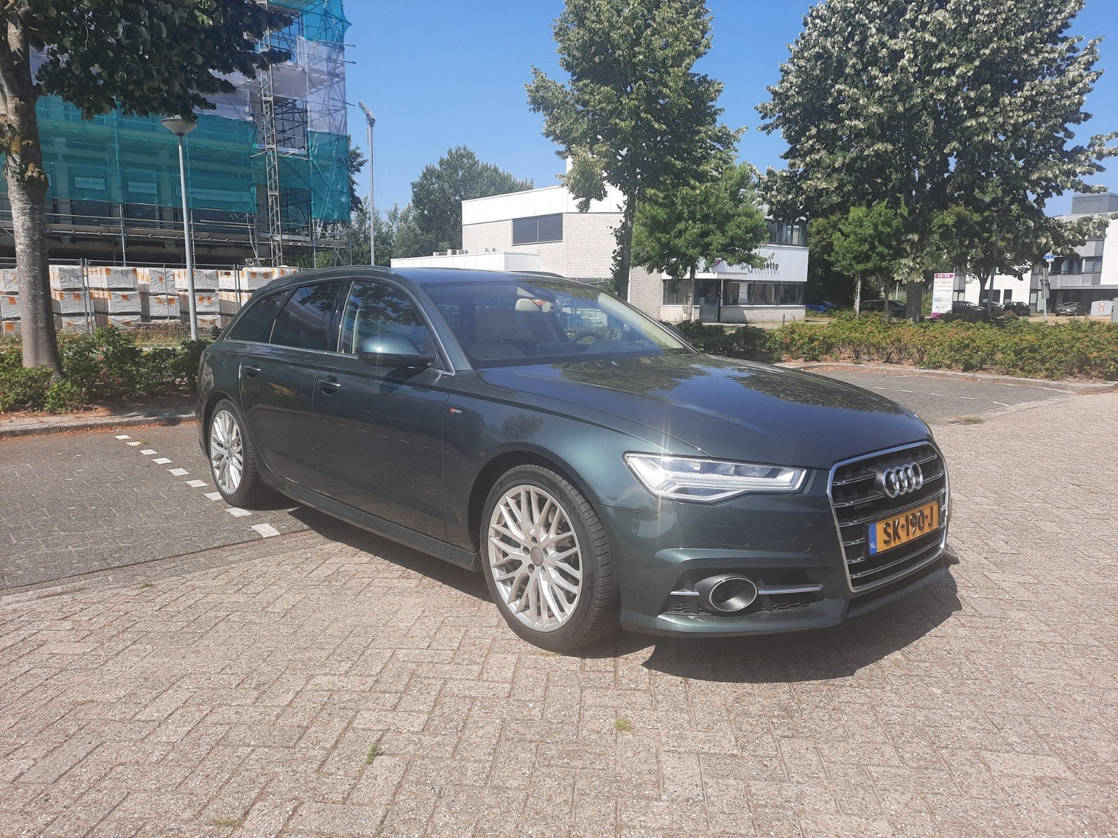 Audi A6 2.0 Tfsi 185KW Avant Quattro AUT 2017 Groen, Lederen bekleding, Beige, 1984 cc, Stationwagon