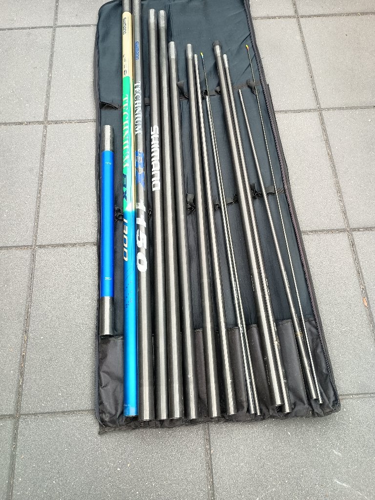 Hengel Shimano 13 mt, Watersport en Boten, Hengelsport | Witvissen, Ophalen, Gebruikt, Vaste hengel