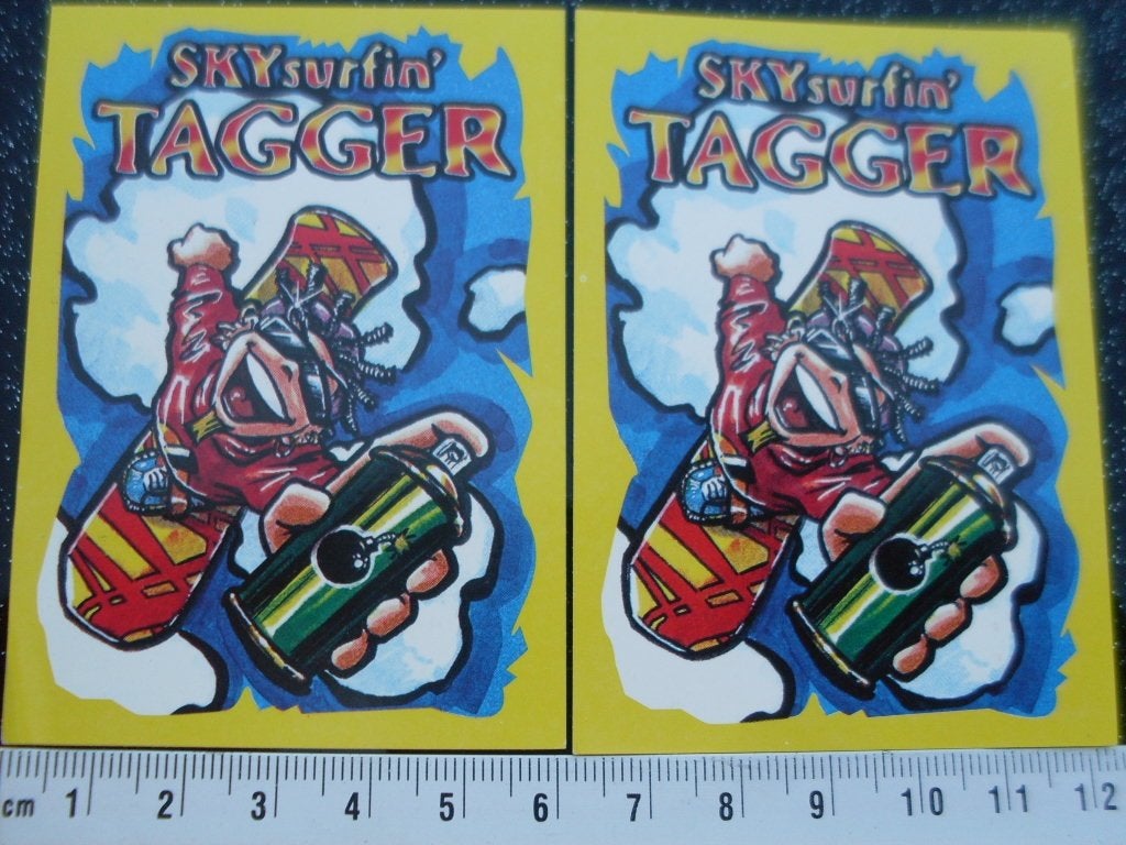 panini sticker sky surfing tagger graffiti spuitbus skate, Verzenden, Zo goed als nieuw, Sport