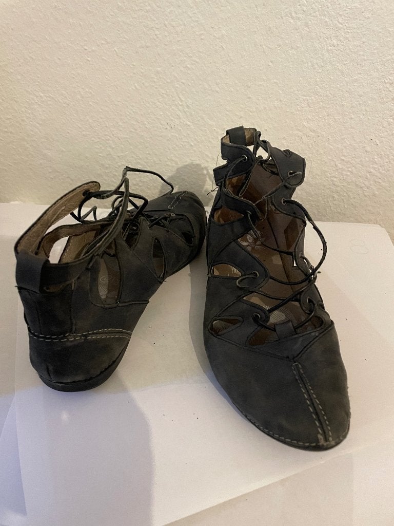 schoenen, Ophalen, Zwart, Sandalen of Muiltjes, Gedragen