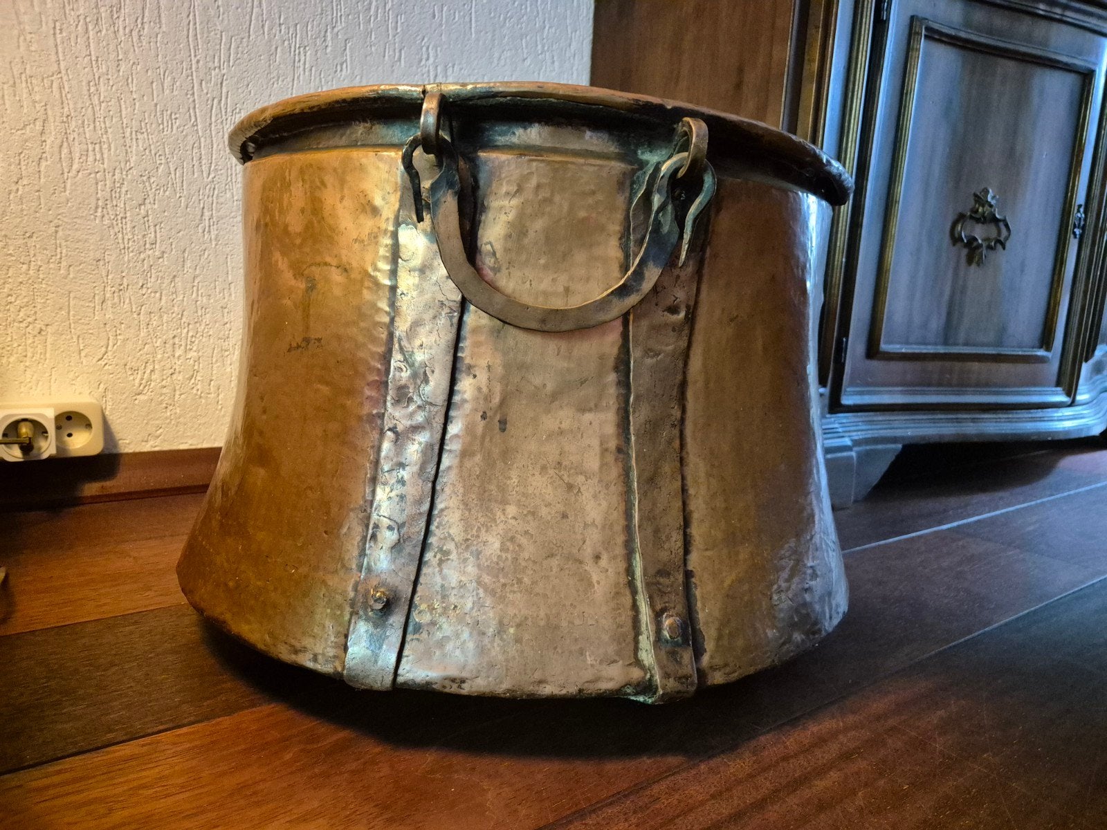 Antieke Koperen Ketel / Heksenketel - Rustieke Decoratie, Ophalen, Koper