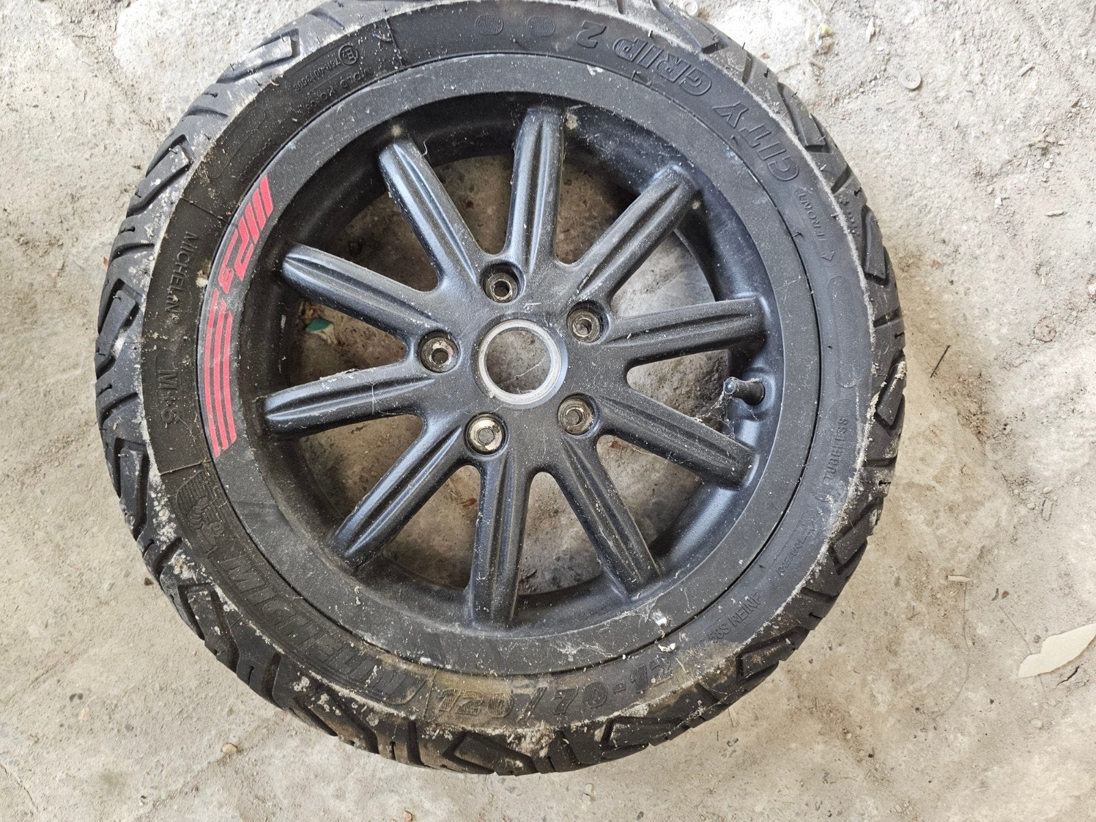Scooterwiel met Michelin City Grip 2 band, Ophalen of Verzenden, Gebruikt, Overige typen, Overige merken