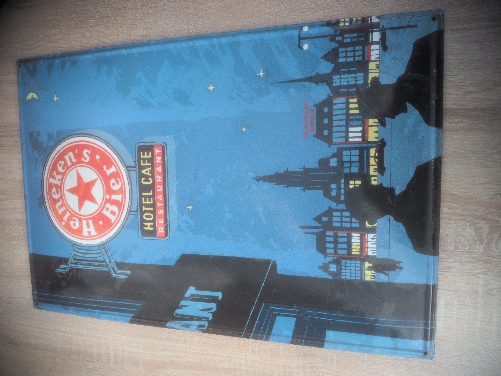 Vintage Heineken Bier Hotel Café Restaurant Reclamebord, Ophalen of Verzenden