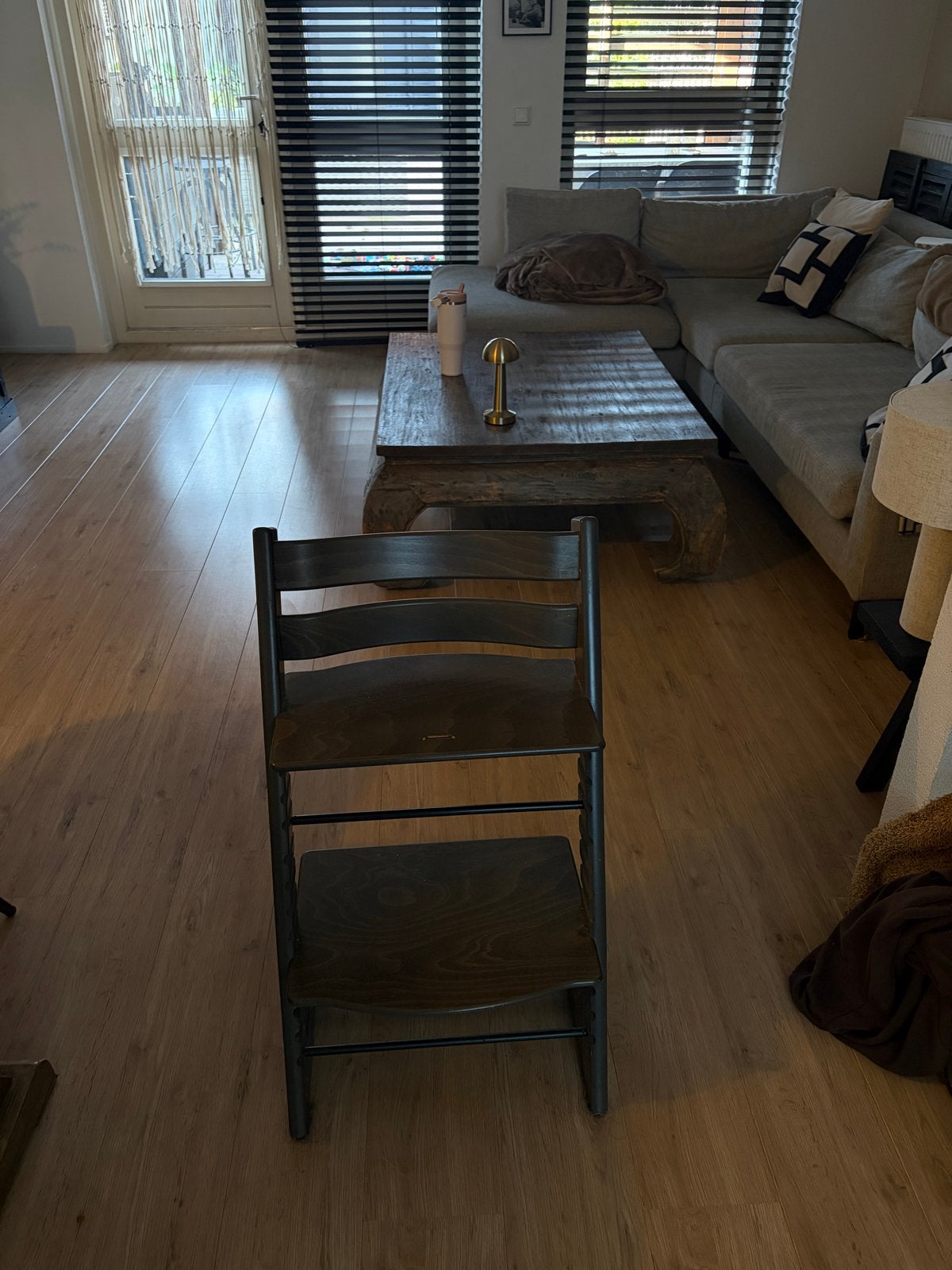 Stokke Tripp Trapp zo goed als nieuw + babyset + gliders, Ophalen, Zo goed als nieuw, Meegroeistoel, Aanschuifbaar