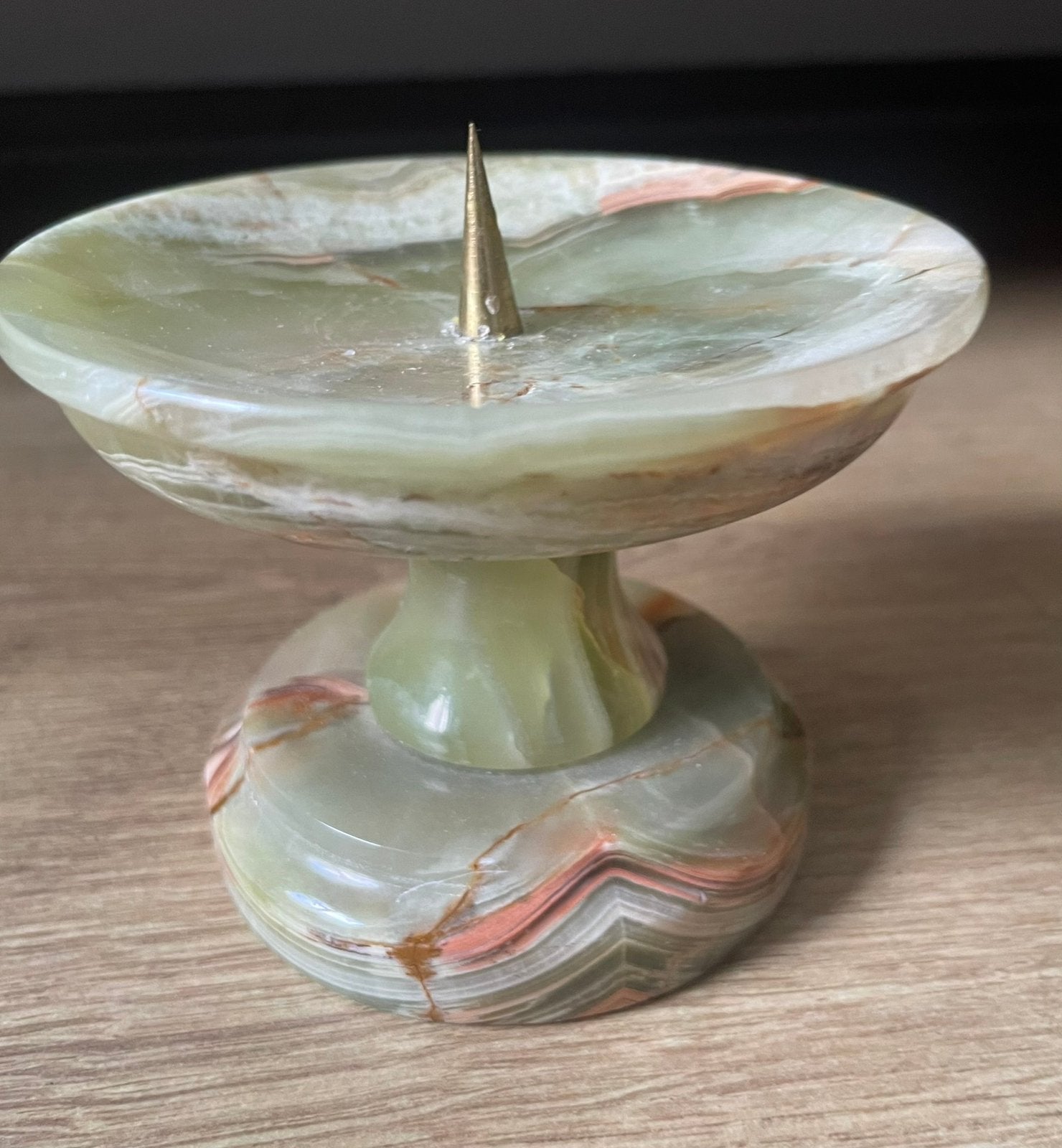 Prachtige onyx kandelaar, Ophalen of Verzenden
