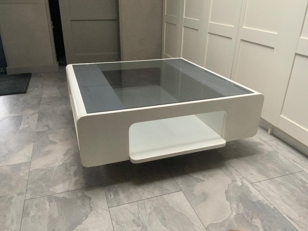 Jaren 70 Space age salontafel, Ophalen, Gebruikt, 100 tot 150 cm, 50 tot 100 cm