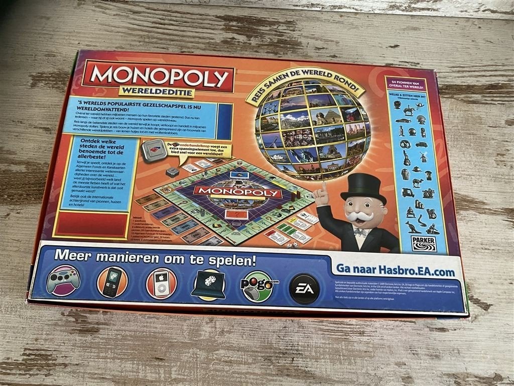 Monopoly wereldeditie bordspel [s905], Hobby en Vrije tijd, Gezelschapsspellen | Bordspellen, Verzenden, Zo goed als nieuw